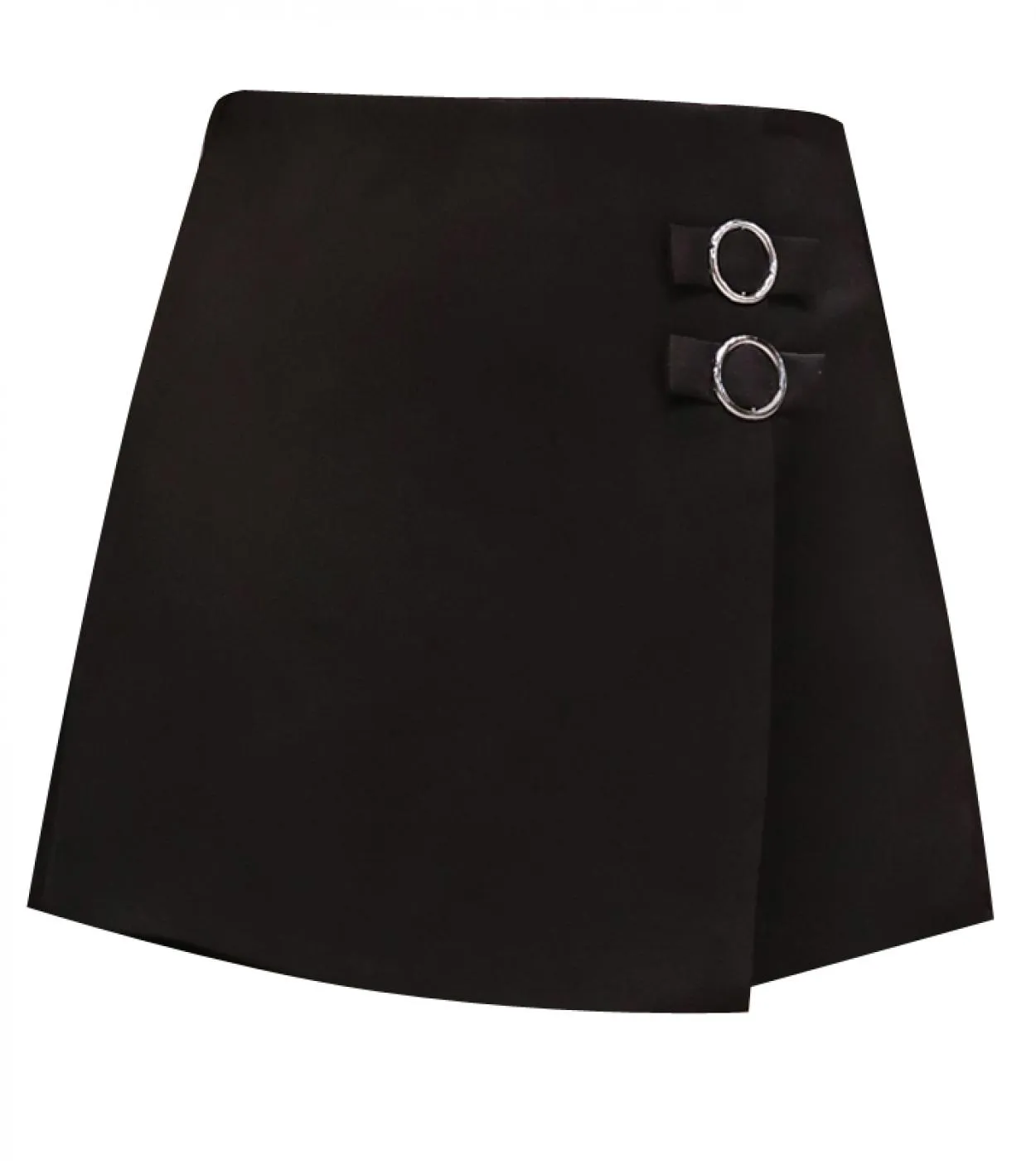 2023 Nuovi pantaloncini a vita alta Gonne Moda estiva da donna Bottoni Pantaloncini neri Culotte casual da donna