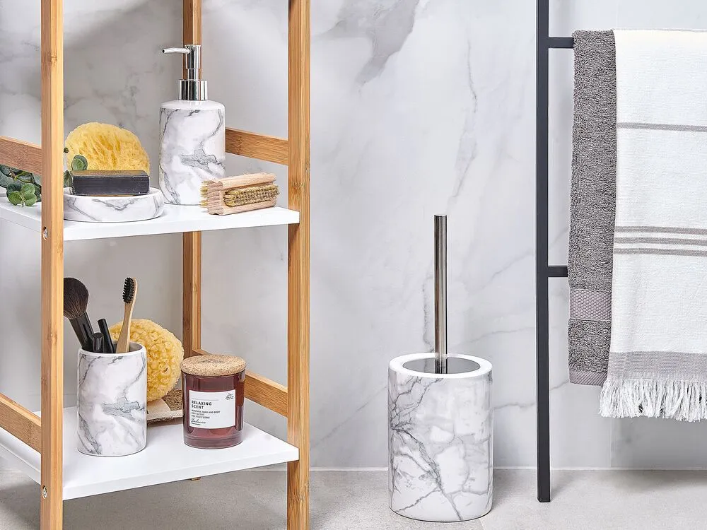 4-Piece Bathroom Accessories Set ARAUCO Ceramic White