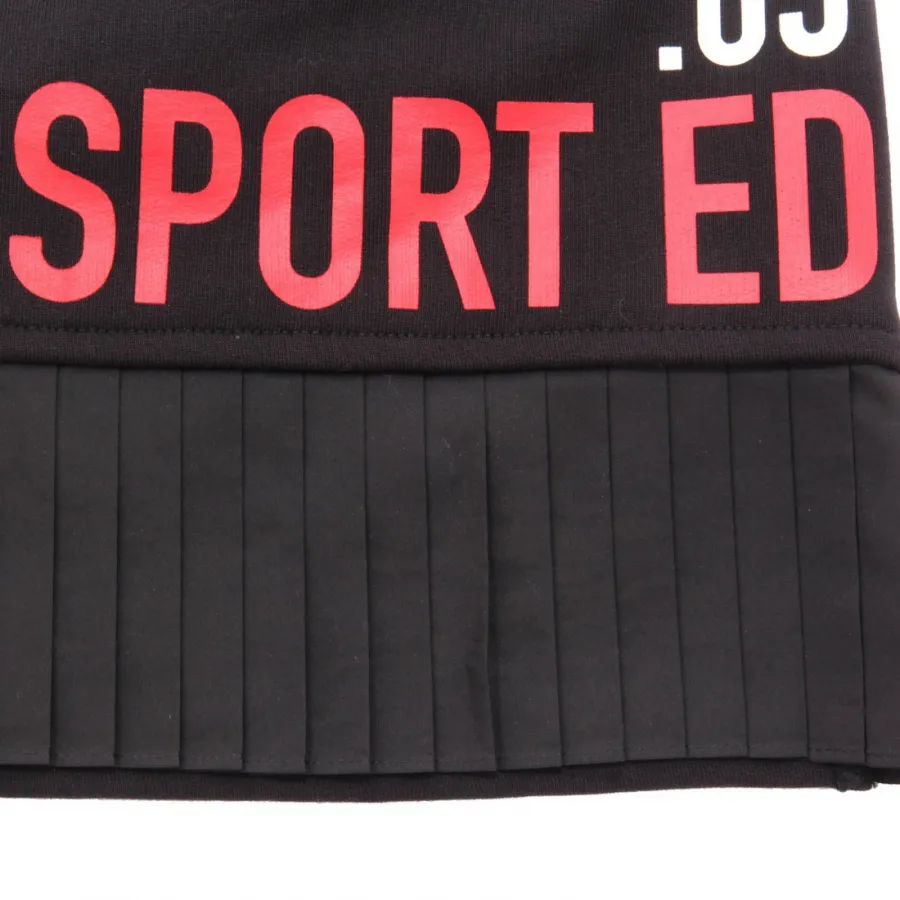 7572AH gonna felpa bimba DSQUARED2 black skirt kids