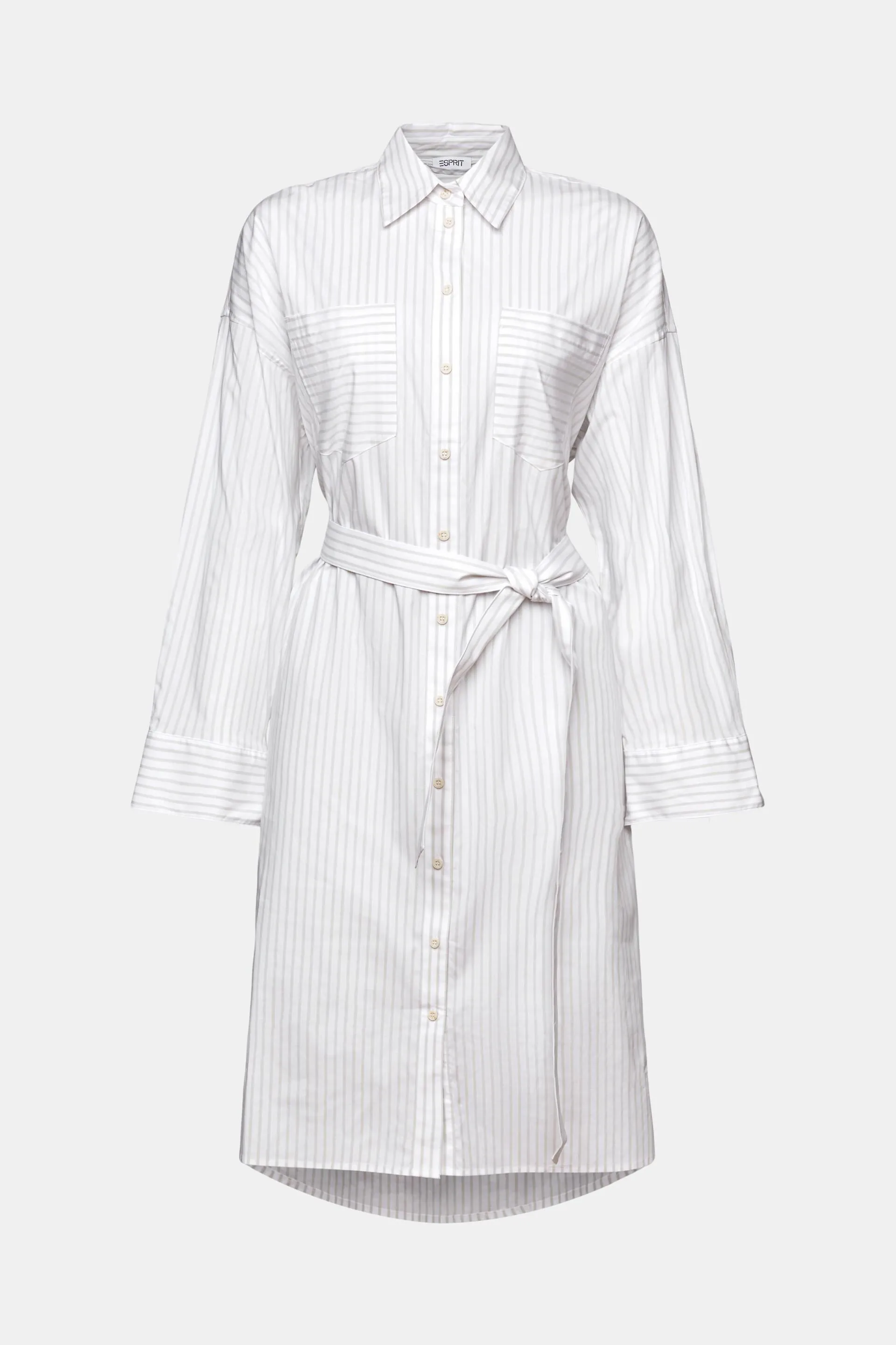 Abito camicia in popeline a righe