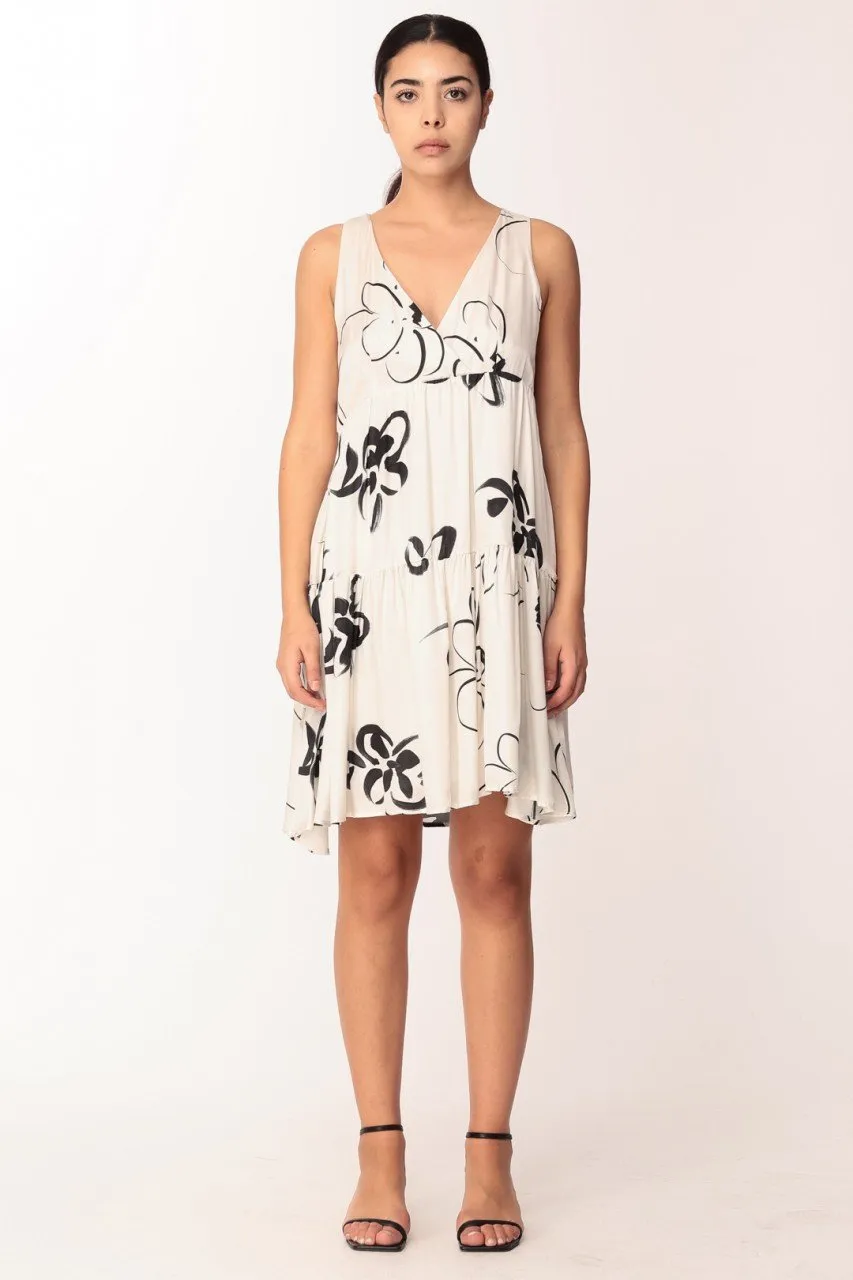ABITO DA GIORNO CON MAXI FIORI OFF WHITE