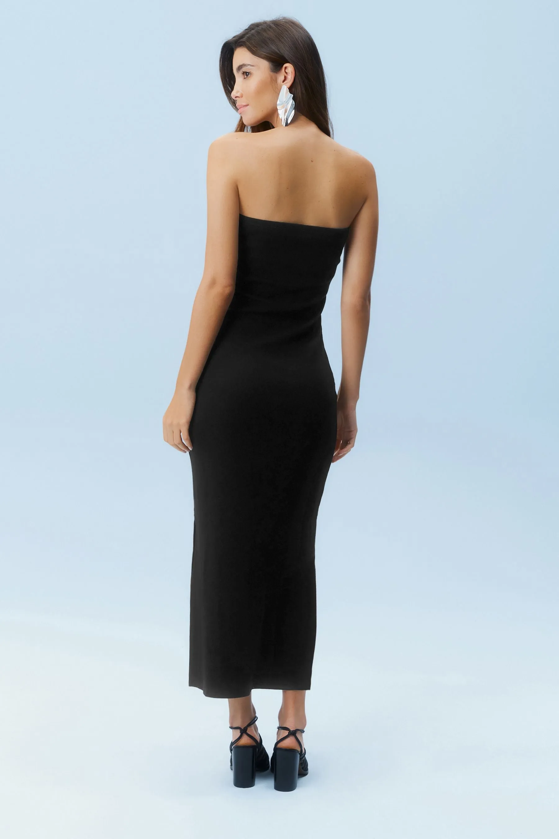 Abito maxi basic a fascia