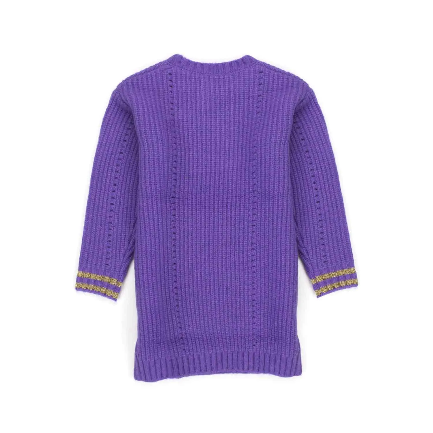 Abito Maxi-Maglia Viola Bambina
