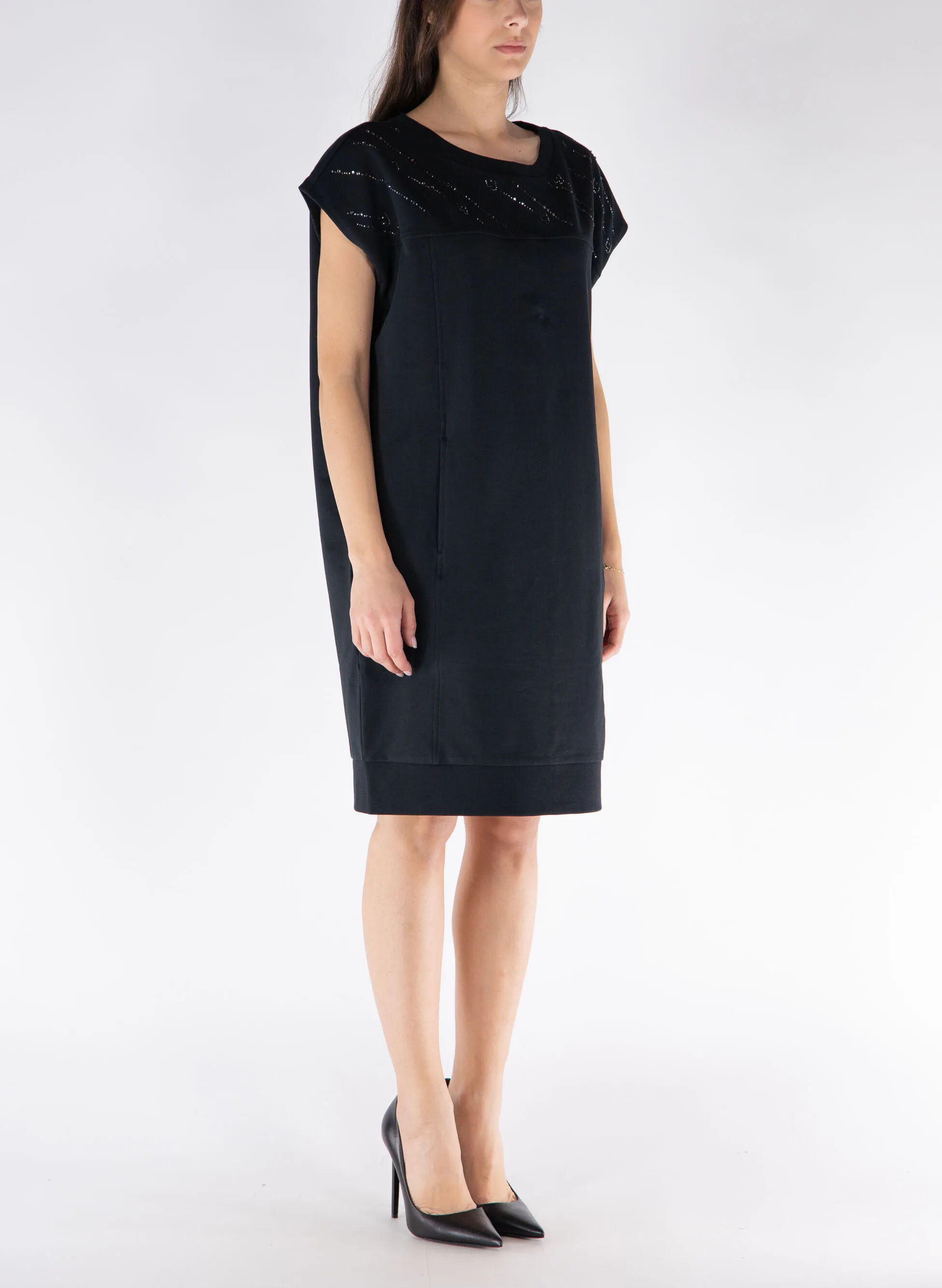 abito midi con strass