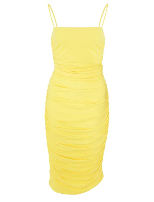 Abito midi Pinko giallo
