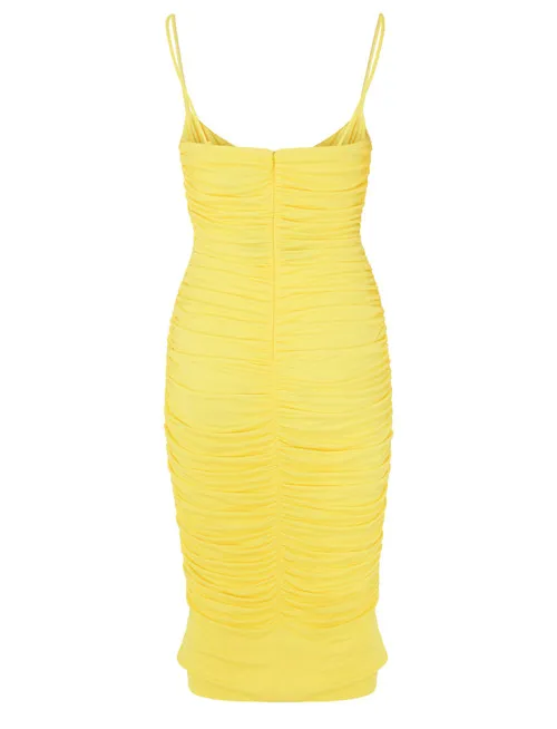 Abito midi Pinko giallo