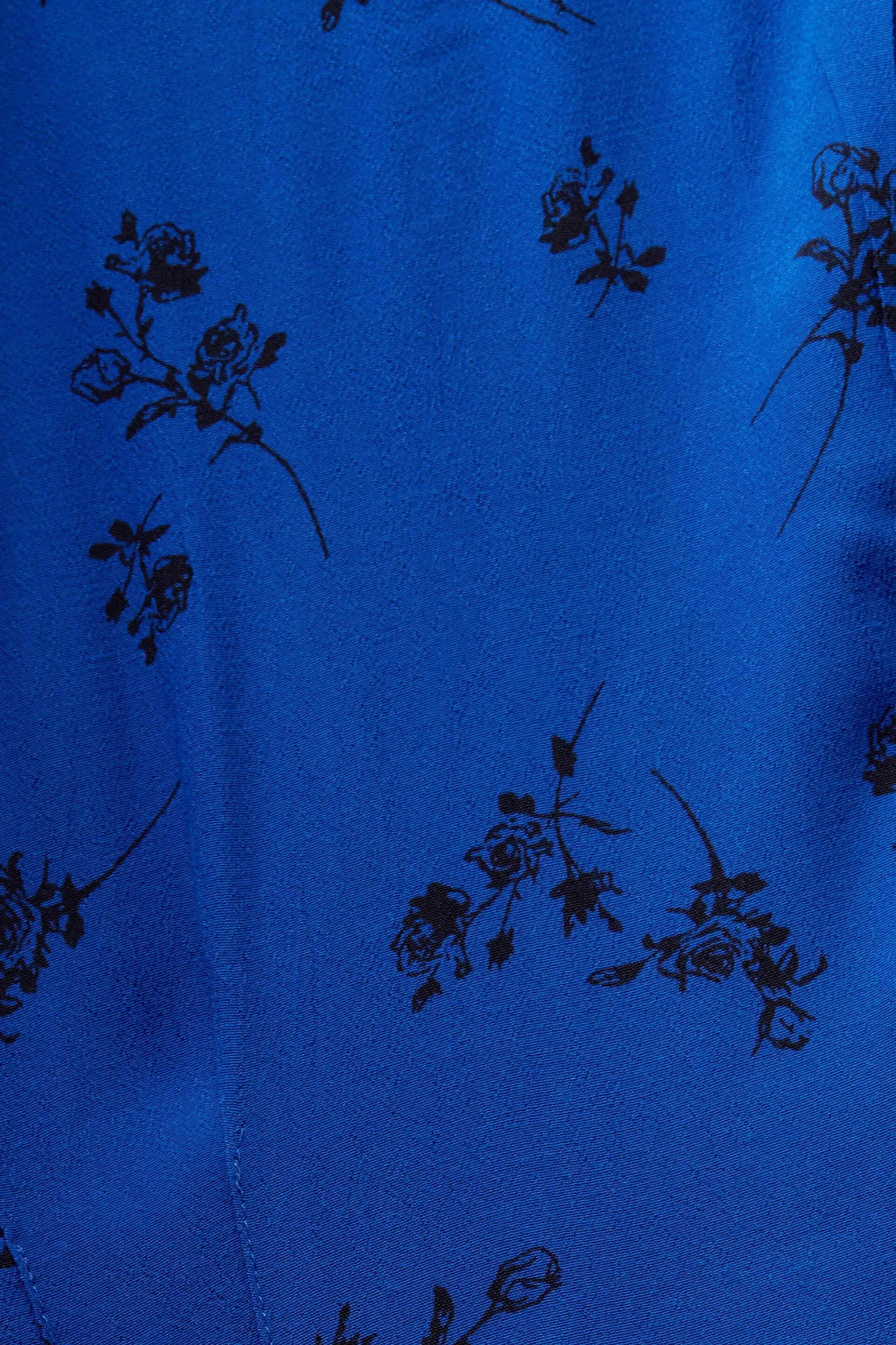 Abito midi stampato con scollo a V