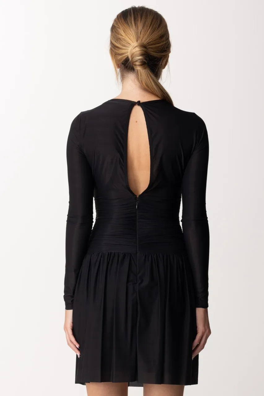 Abito mini con gonna svasata Black