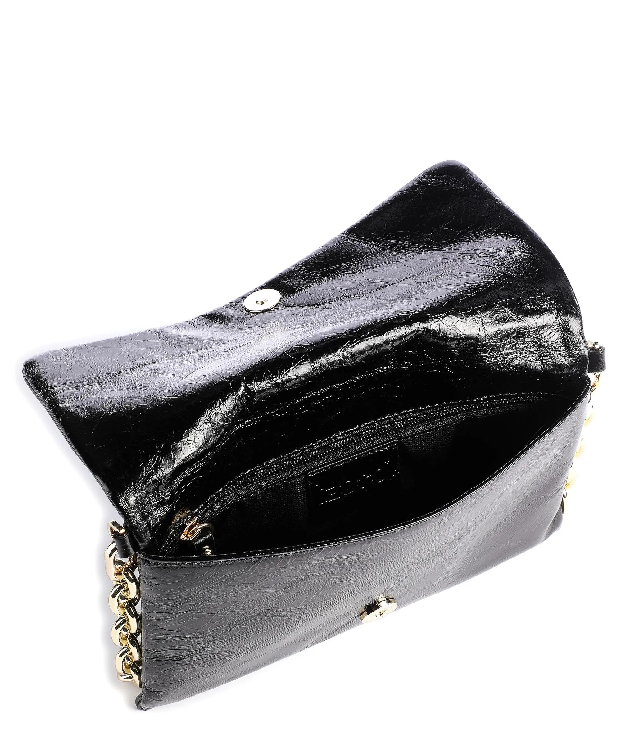  Abro Athene Borsa a spalla pelle di vacchetta finemente grana nero  