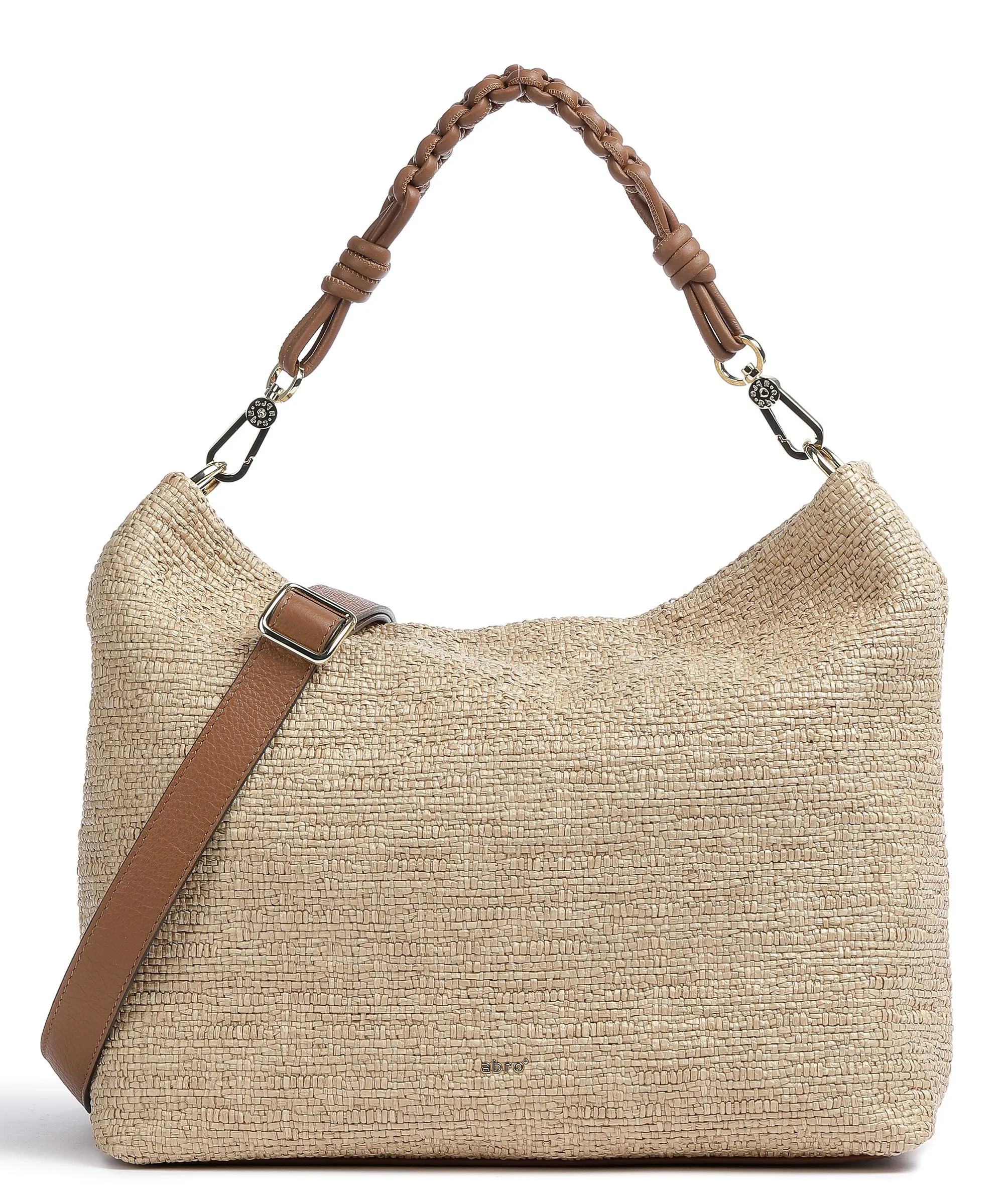  Abro Raffia Paglia Poppy Borsa hobo sintetico natura  