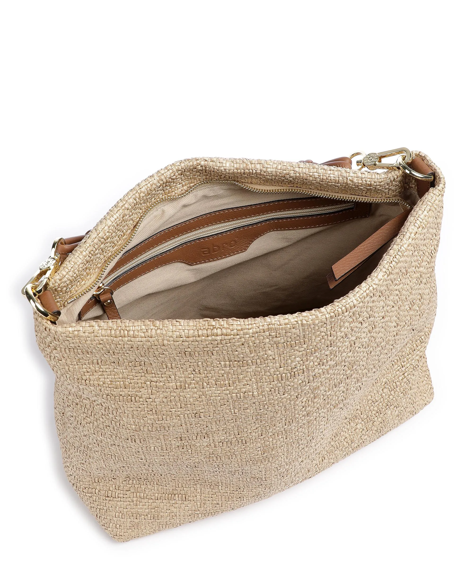  Abro Raffia Paglia Poppy Borsa hobo sintetico natura  