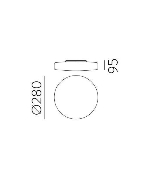 ACB Moon P09692OP Lampada da Soffitto E27 Bianco