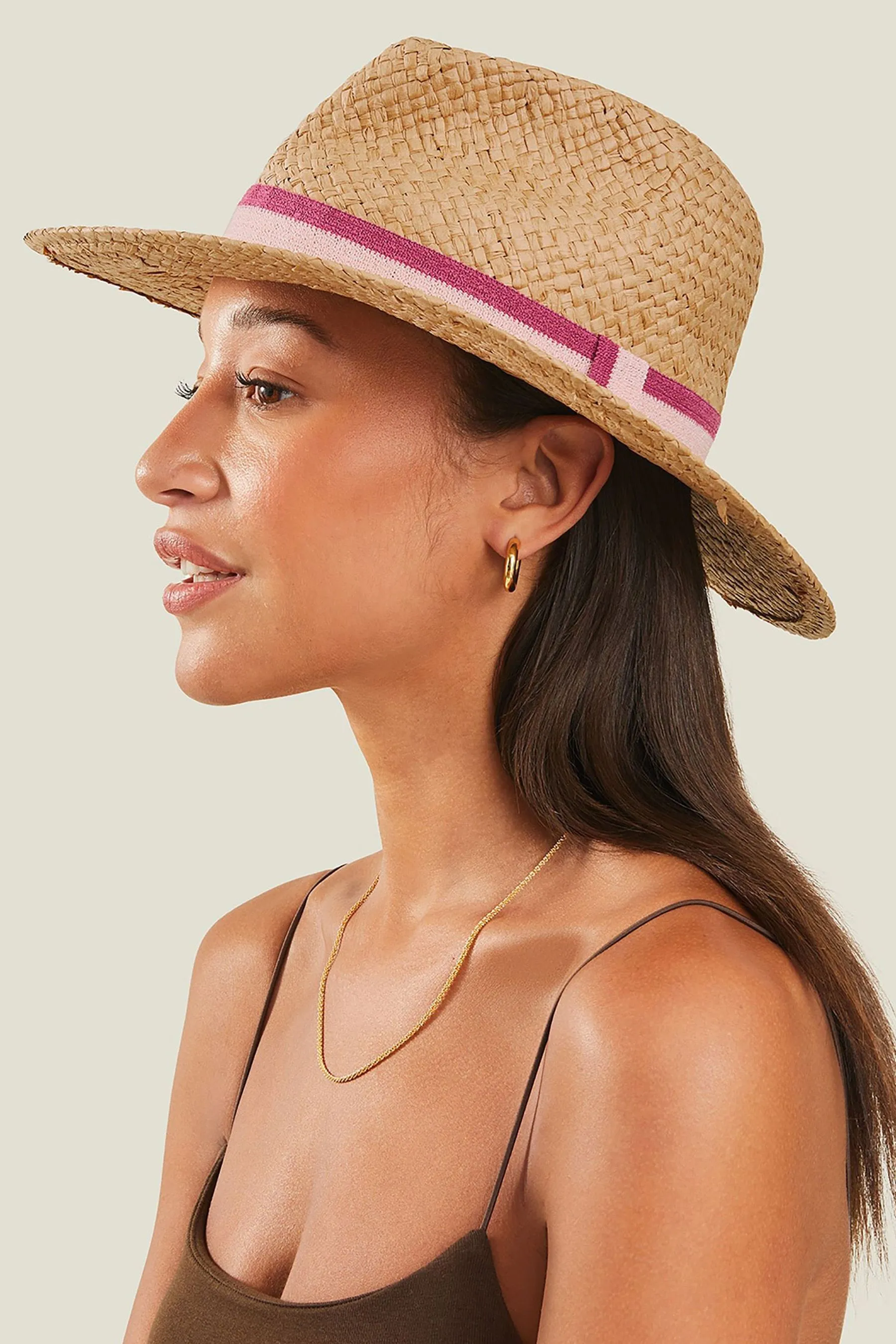 Accessorize - Cappello fedora con fascia a contrasto