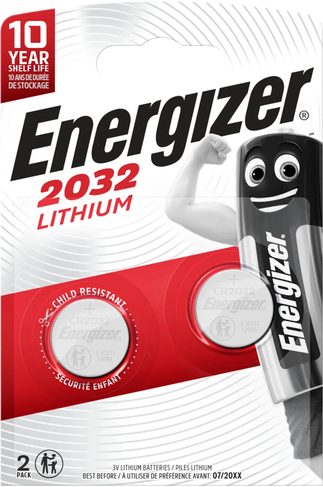 Batterie a bottone Energizer LITIO CR2032 2 pz