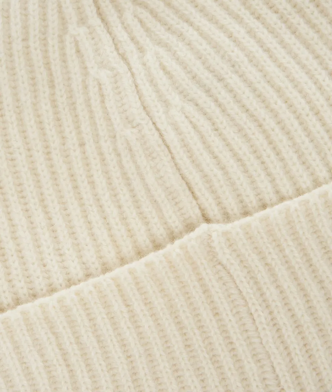 Beanie in maglia bianco bianco