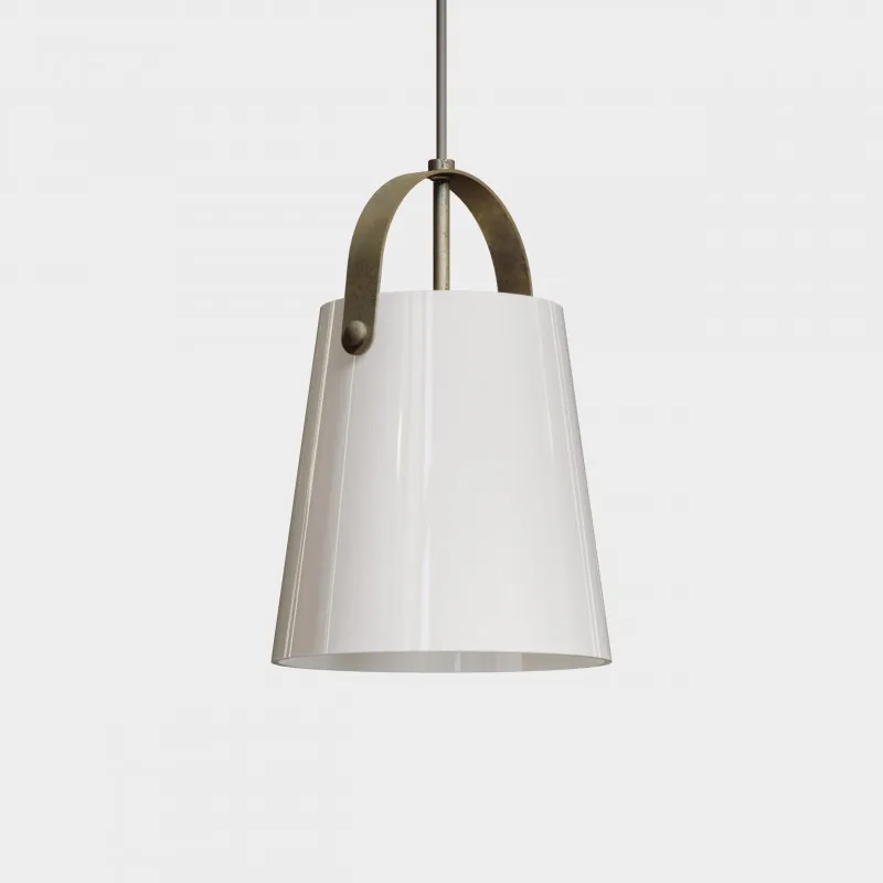 Bell 1 luce lampada a sospensione in ottone e vetro 10W E27