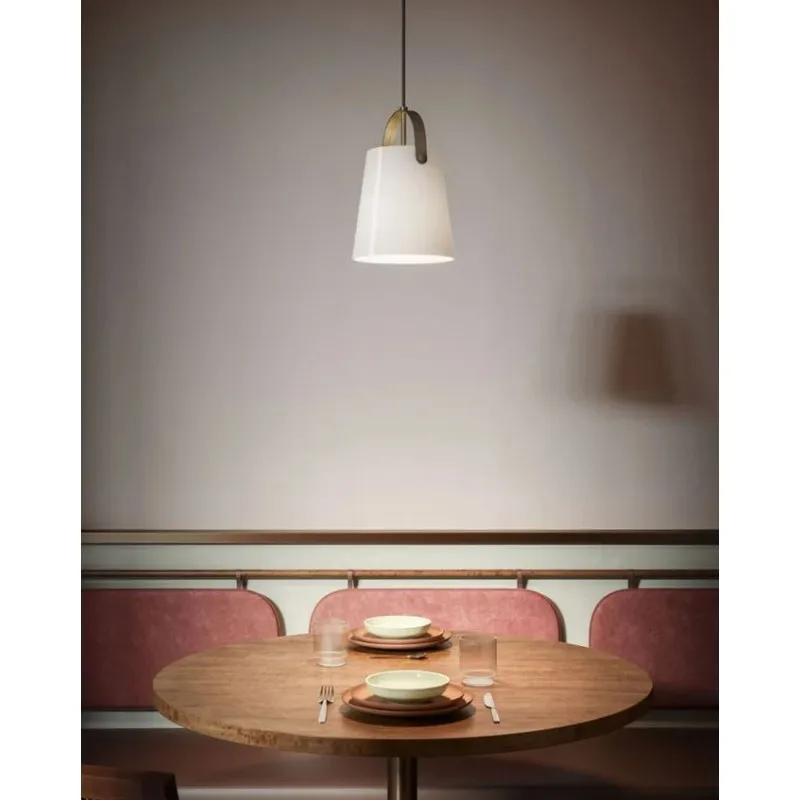 Bell 1 luce lampada a sospensione in ottone e vetro 10W E27