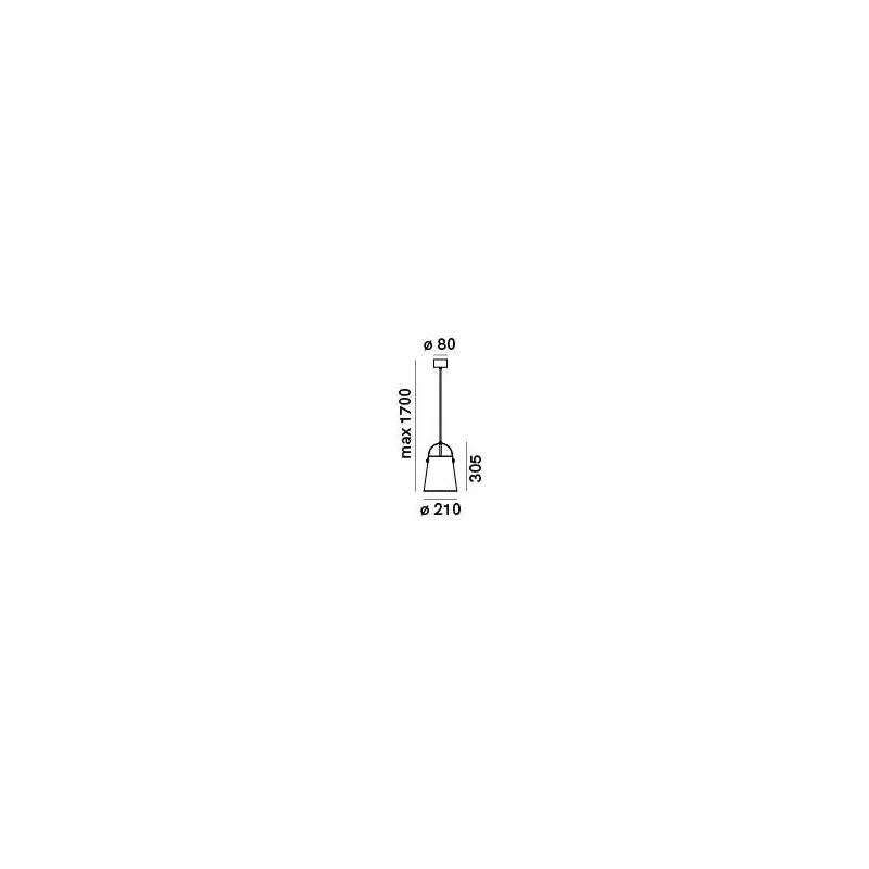 Bell 1 luce lampada a sospensione in ottone e vetro 10W E27