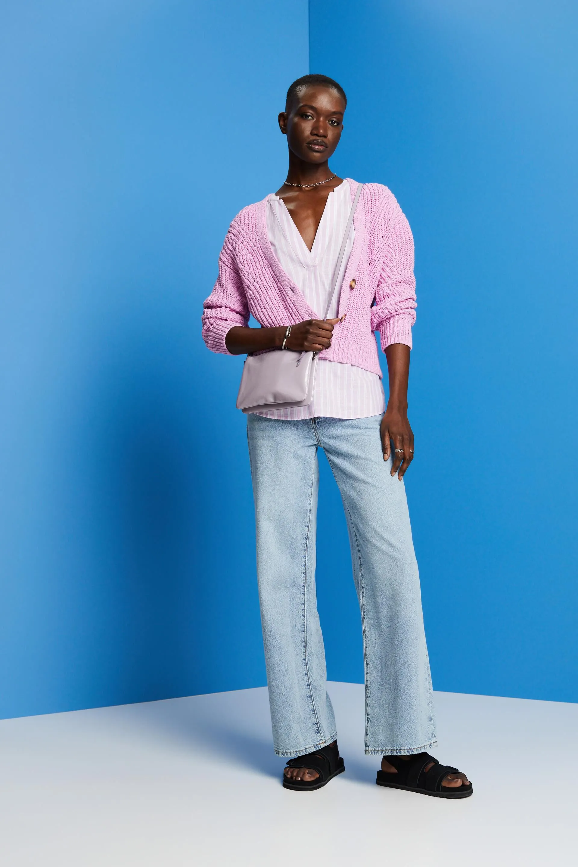 Blusa a righe di cotone