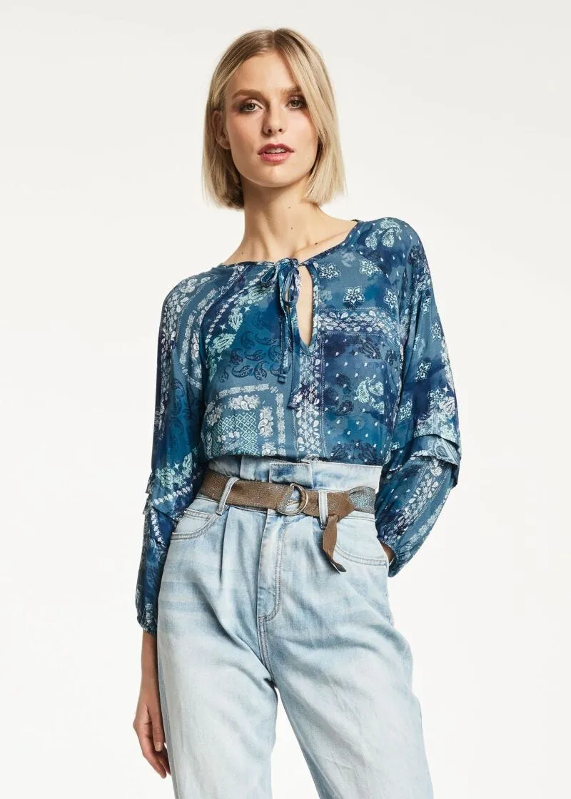 Blusa in viscosa stampata