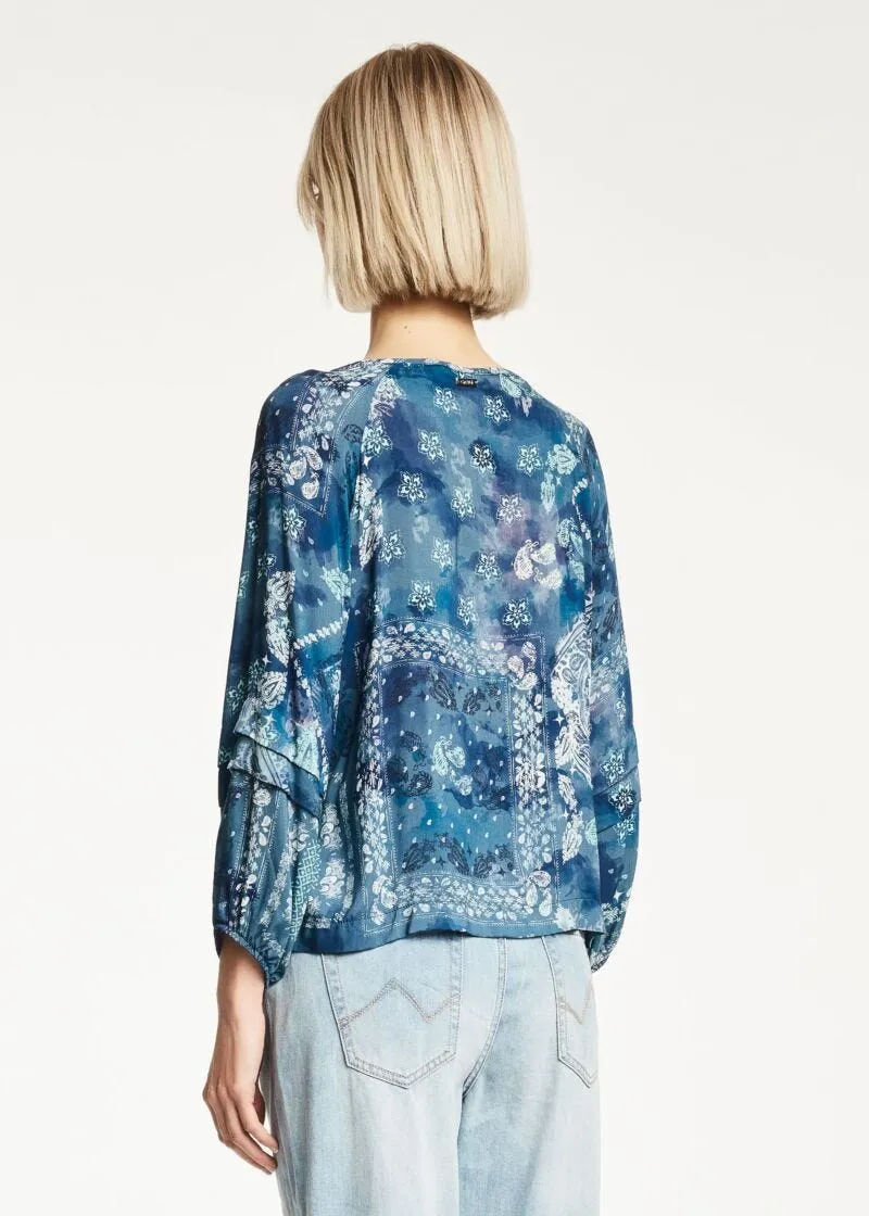 Blusa in viscosa stampata