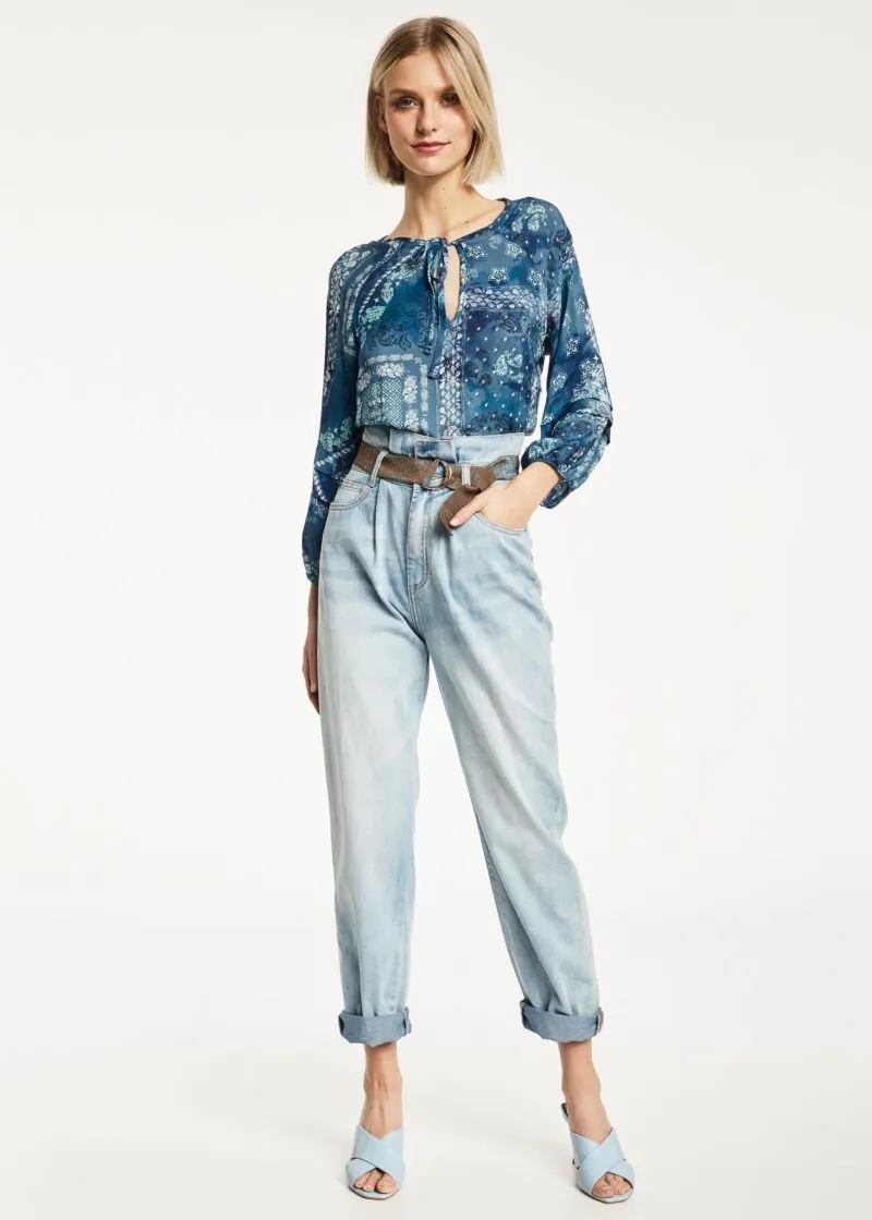 Blusa in viscosa stampata