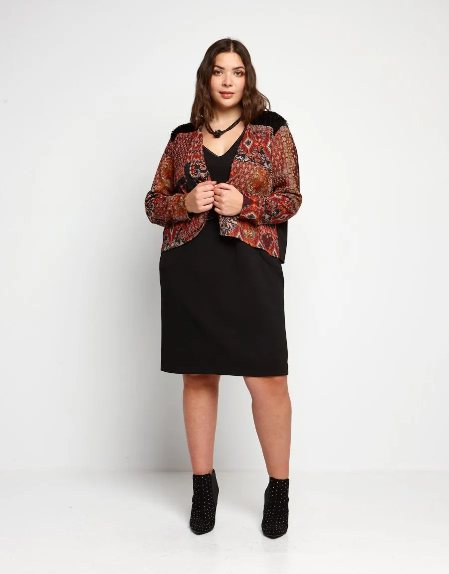 Bolerino in maglia fantasia