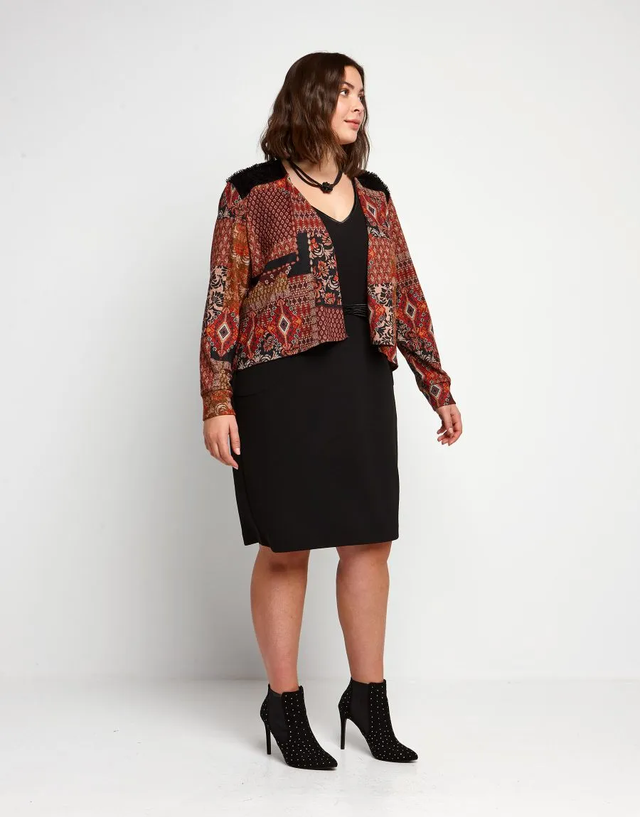 Bolerino in maglia fantasia
