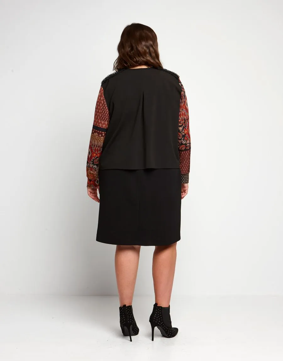 Bolerino in maglia fantasia