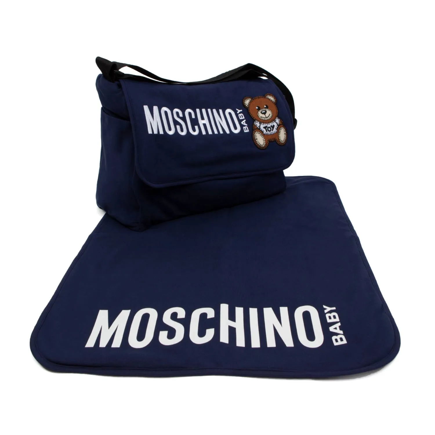 Borsa Mamma Con Logo Blu