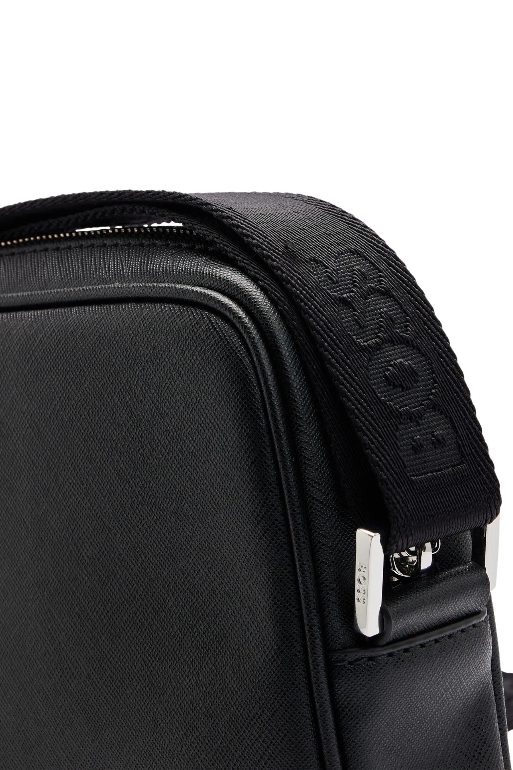 Borsa per reporting in pelle con logo BOSS