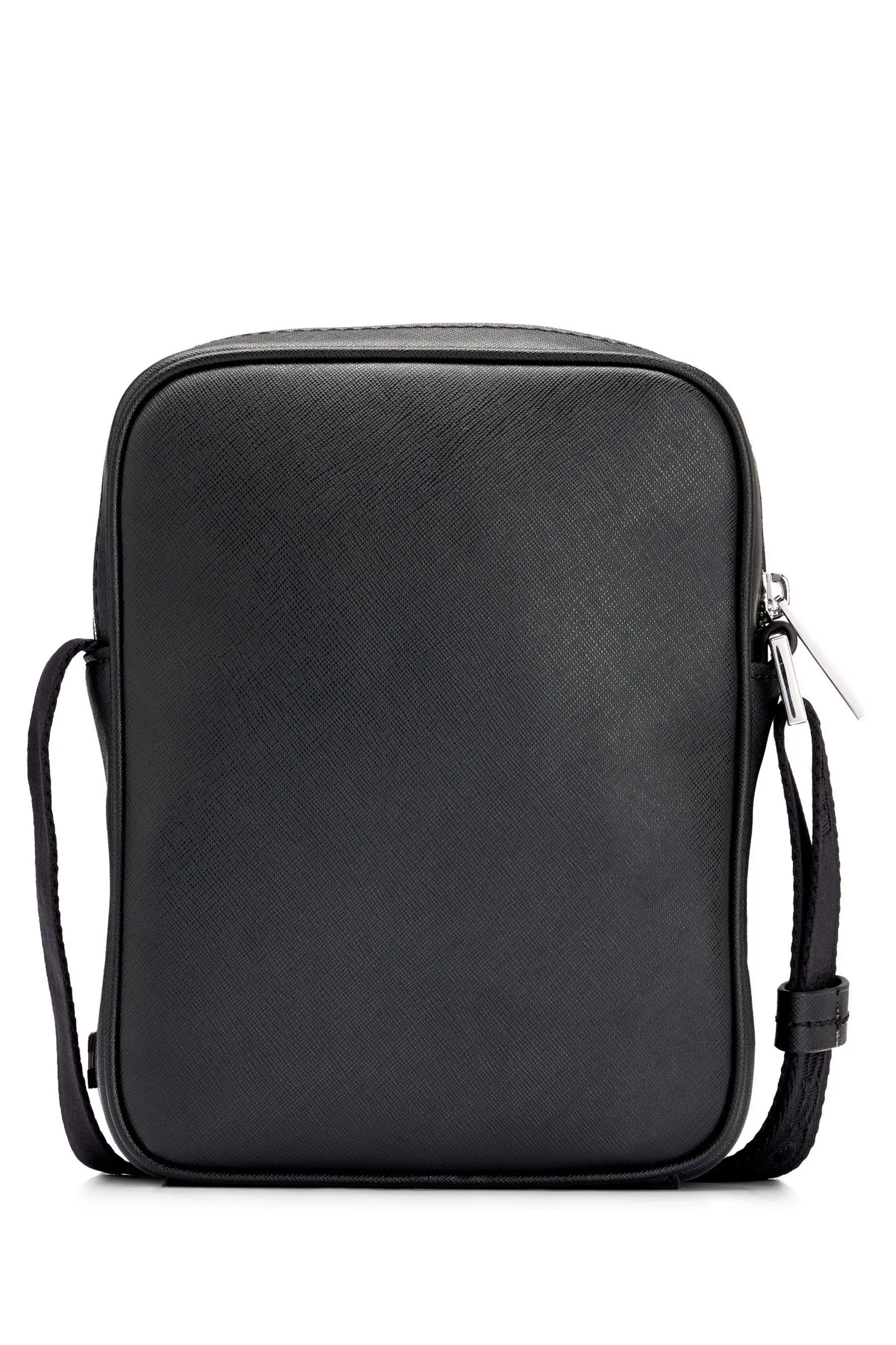 Borsa per reporting in pelle con logo BOSS