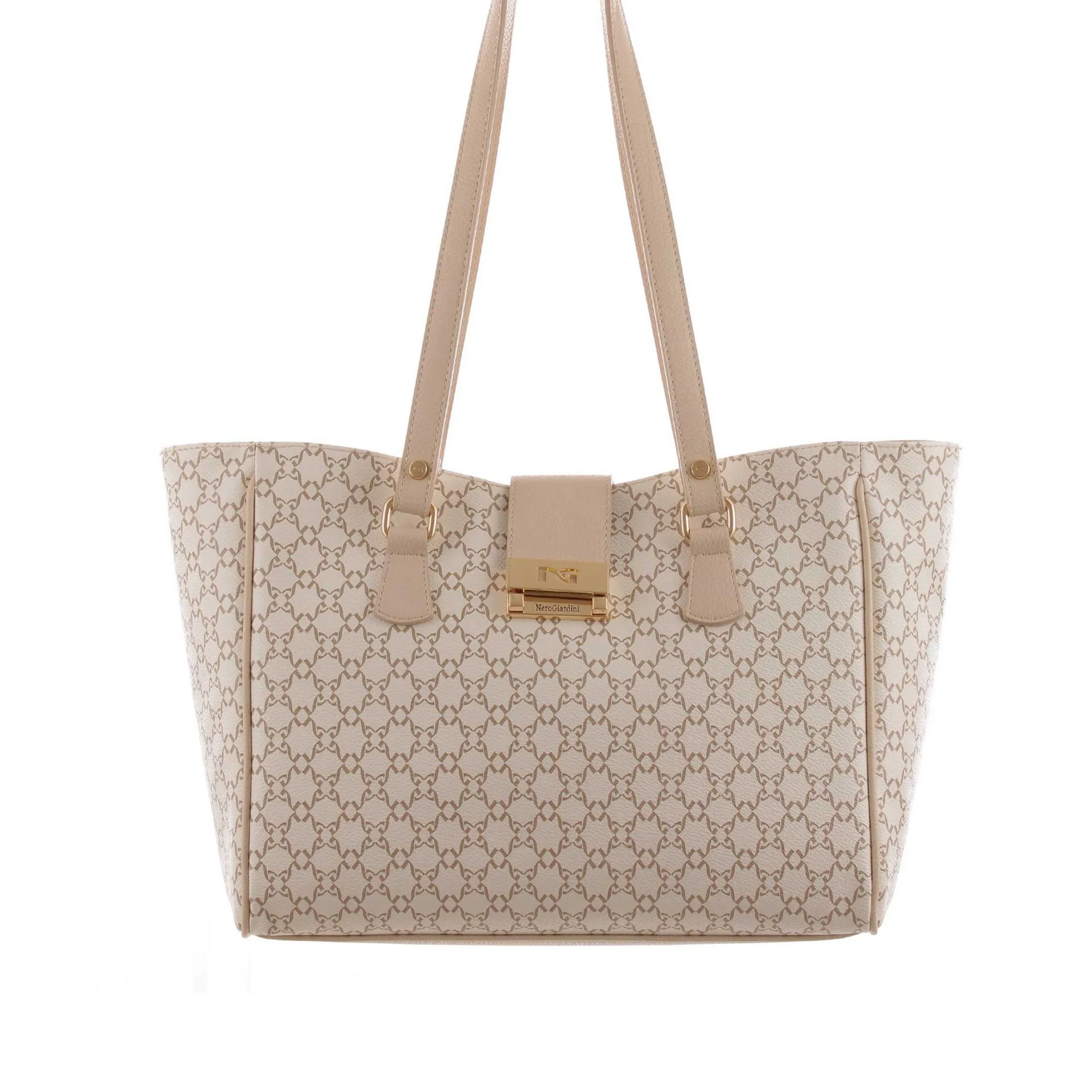 Borsa shopping con logo all over