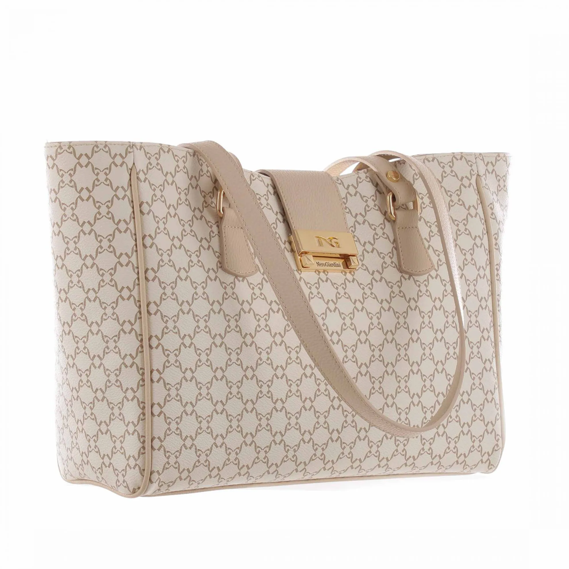 Borsa shopping con logo all over
