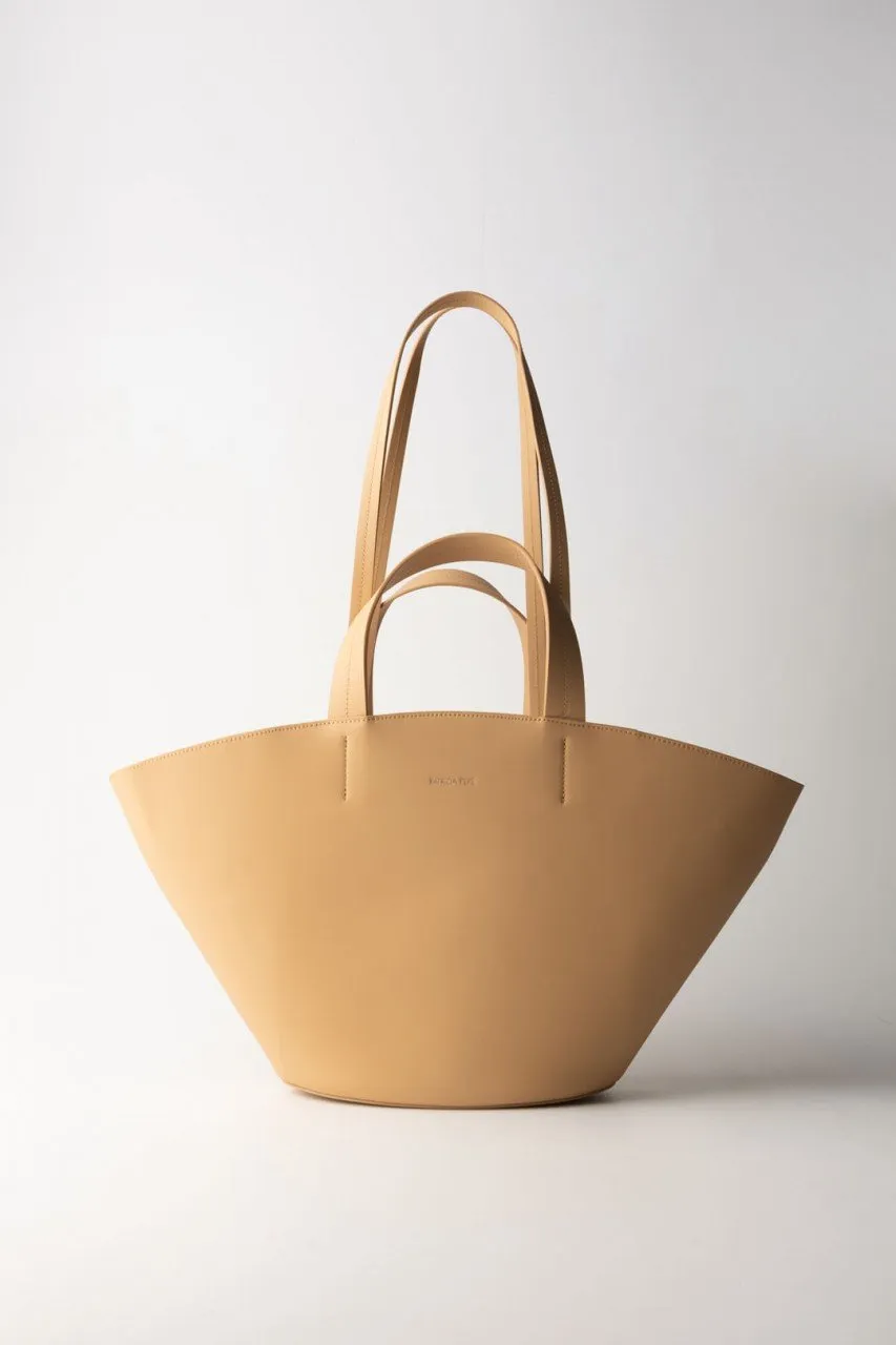 Borsa shopping in pelle Pompei Beige