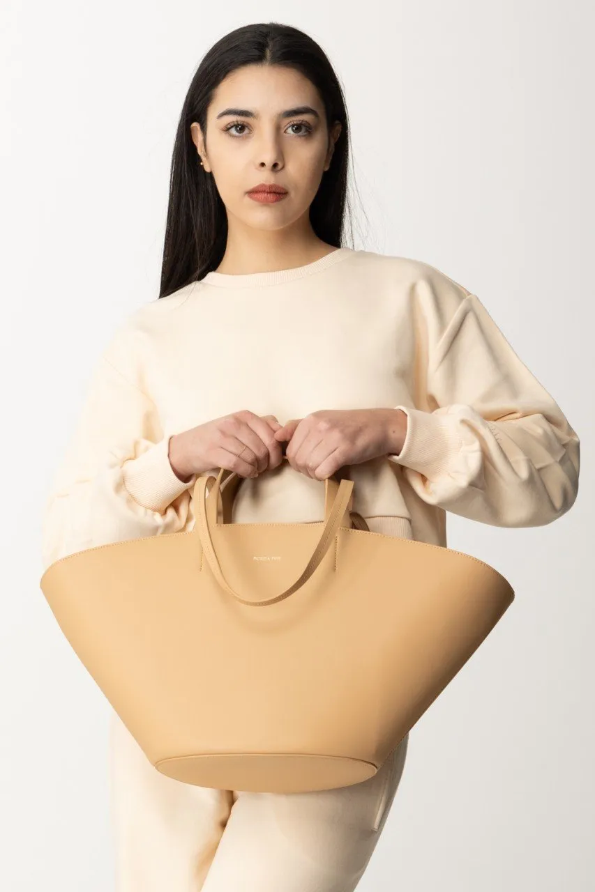 Borsa shopping in pelle Pompei Beige