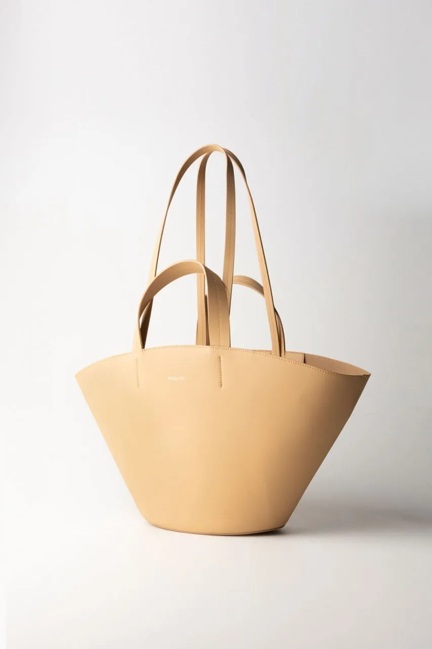 Borsa shopping in pelle Pompei Beige