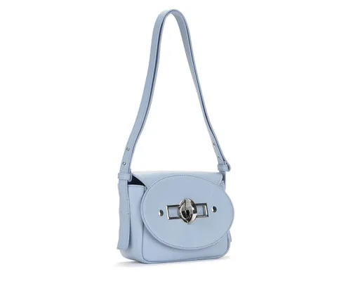 Borsa Zanellato Tina S in pelle azzurra
