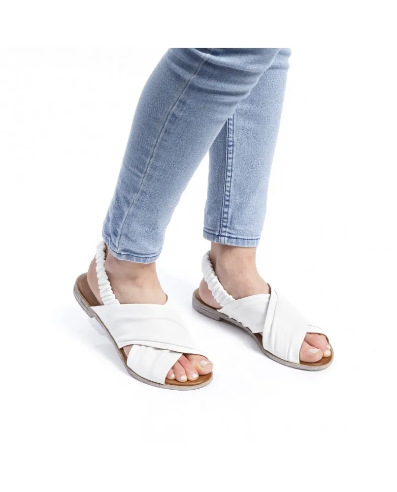 BUENO WU3005 sandali bassi pelle donna bianco