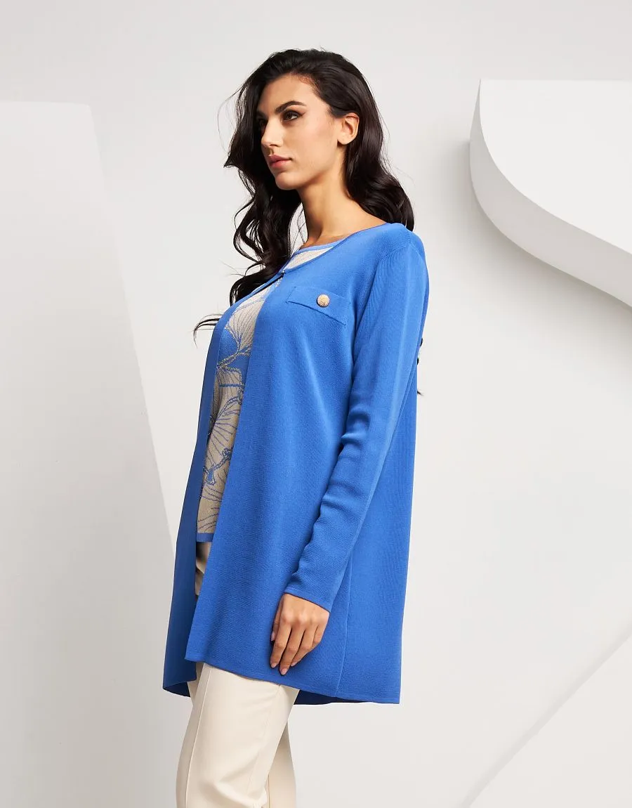 Caban in maglia con bottoni