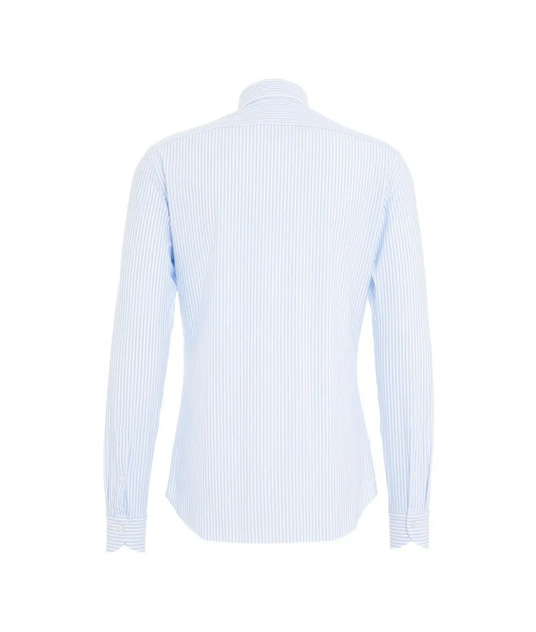 Camicia a righe a contrasto azzurro azzurro