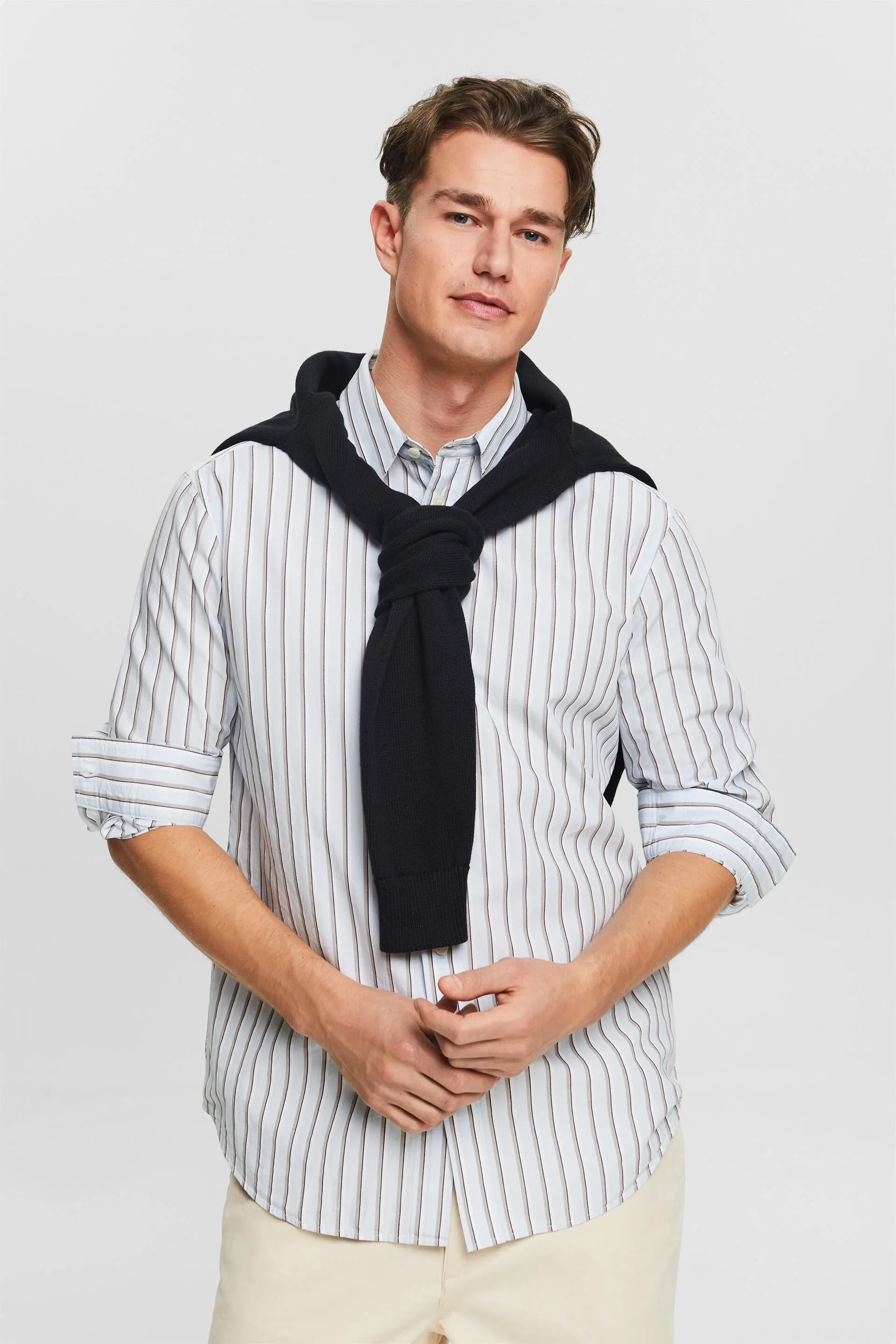 Camicia a righe in cotone