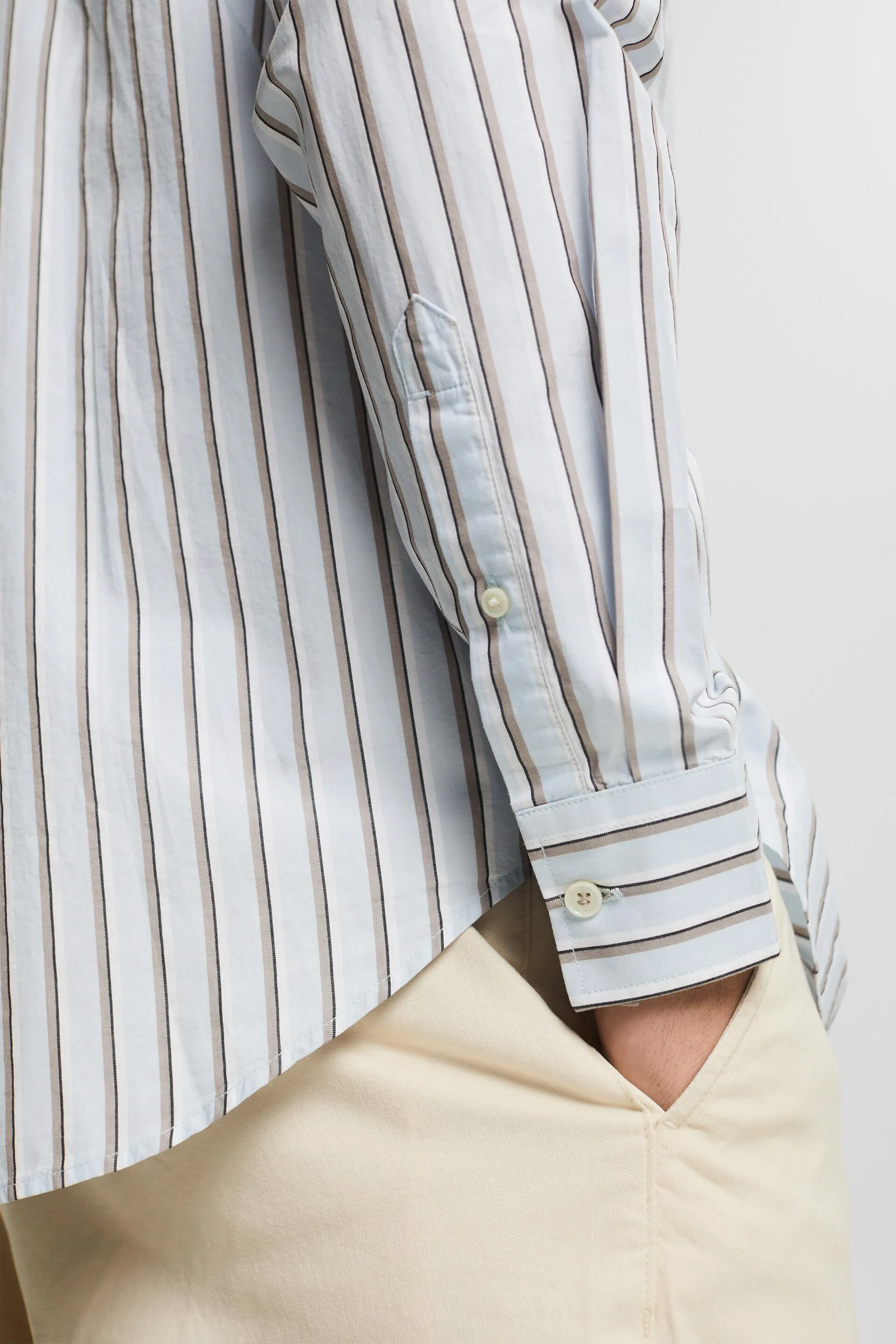 Camicia a righe in cotone