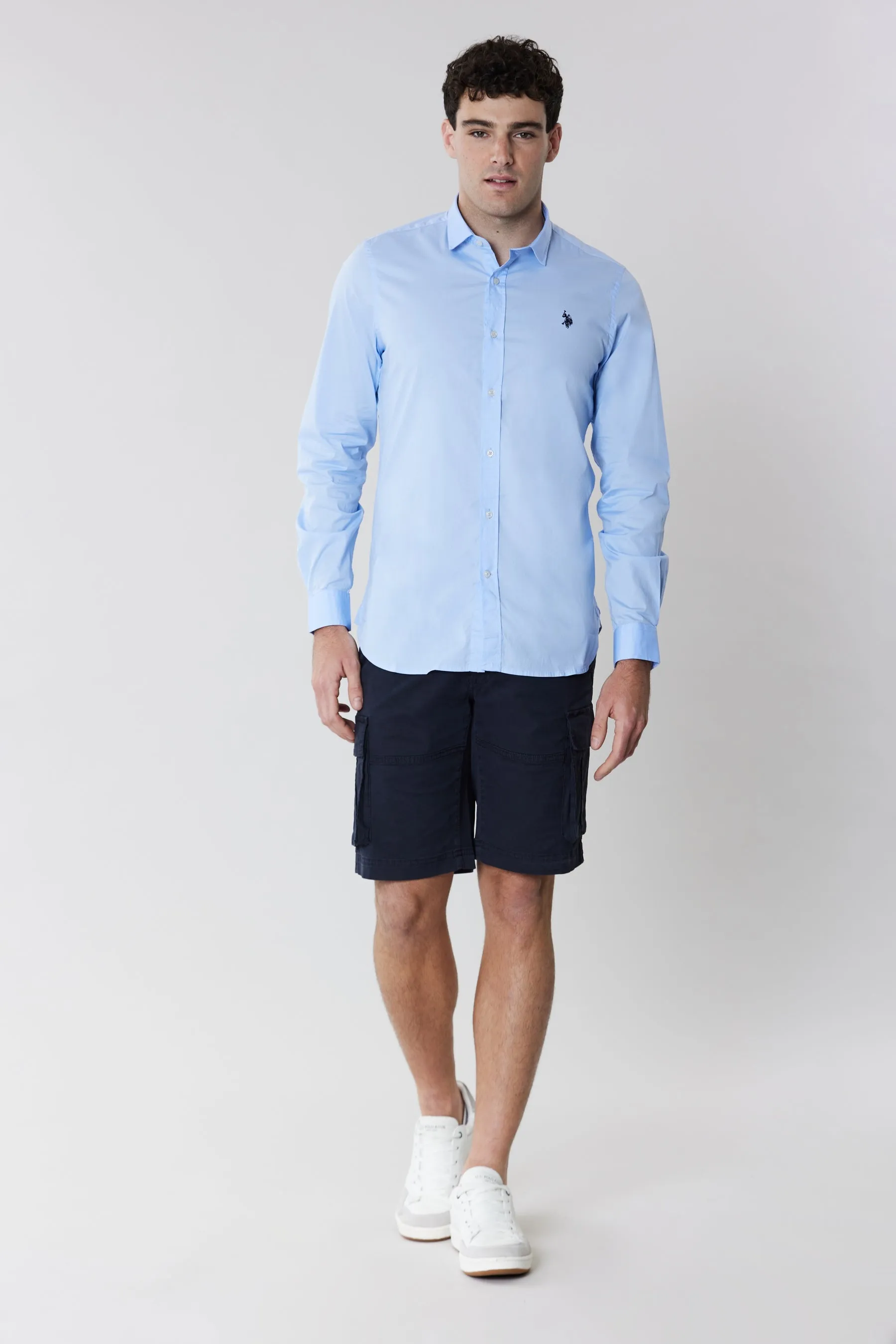 Camicia cotone stretch popeline super slim fit