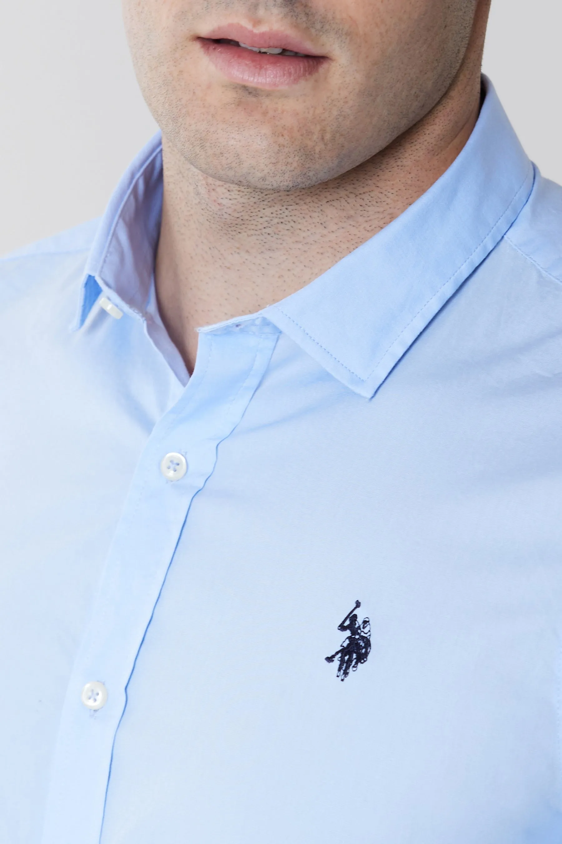 Camicia cotone stretch popeline super slim fit