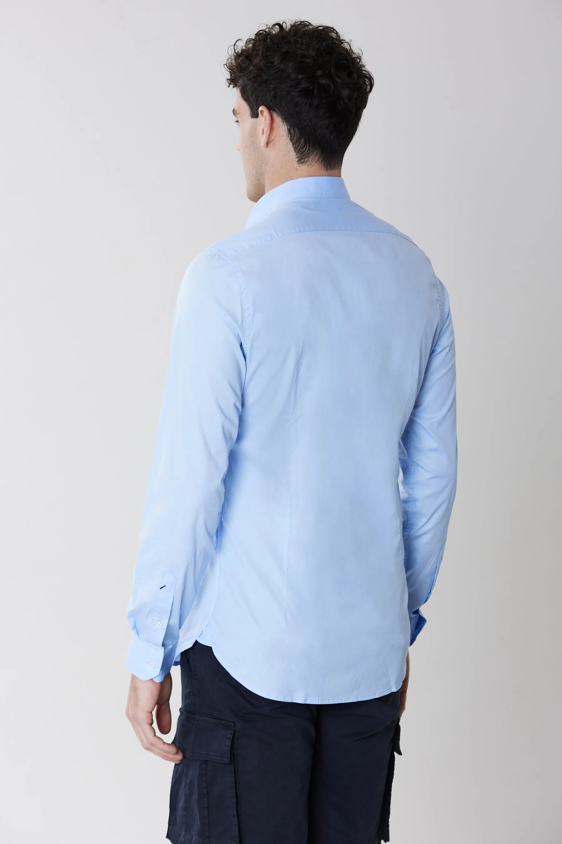 Camicia cotone stretch popeline super slim fit