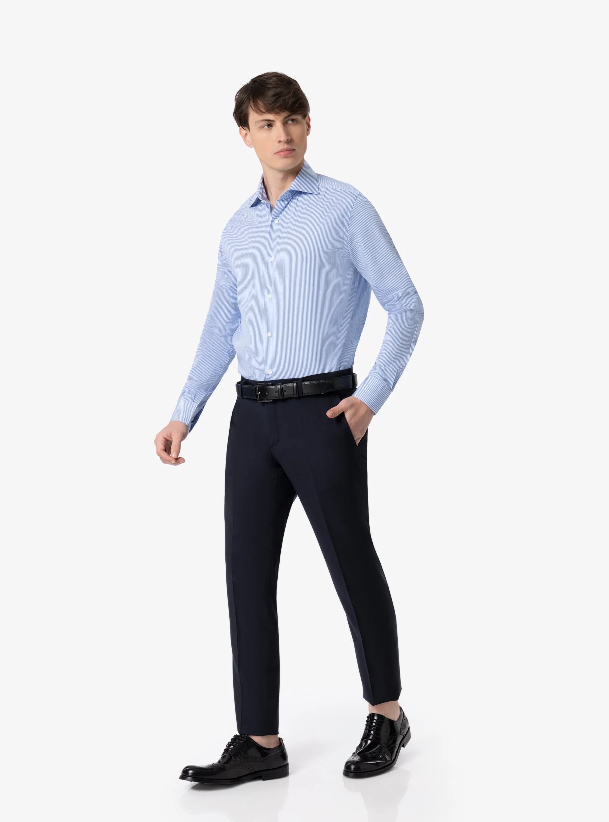 Camicia Regular collo francese in cotone - Pura Eleganza