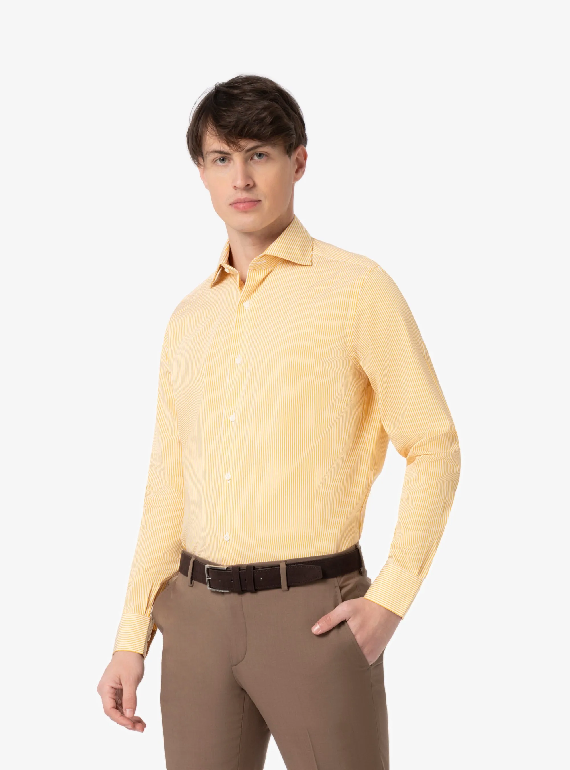 Camicia Regular collo francese in cotone - Pura Eleganza