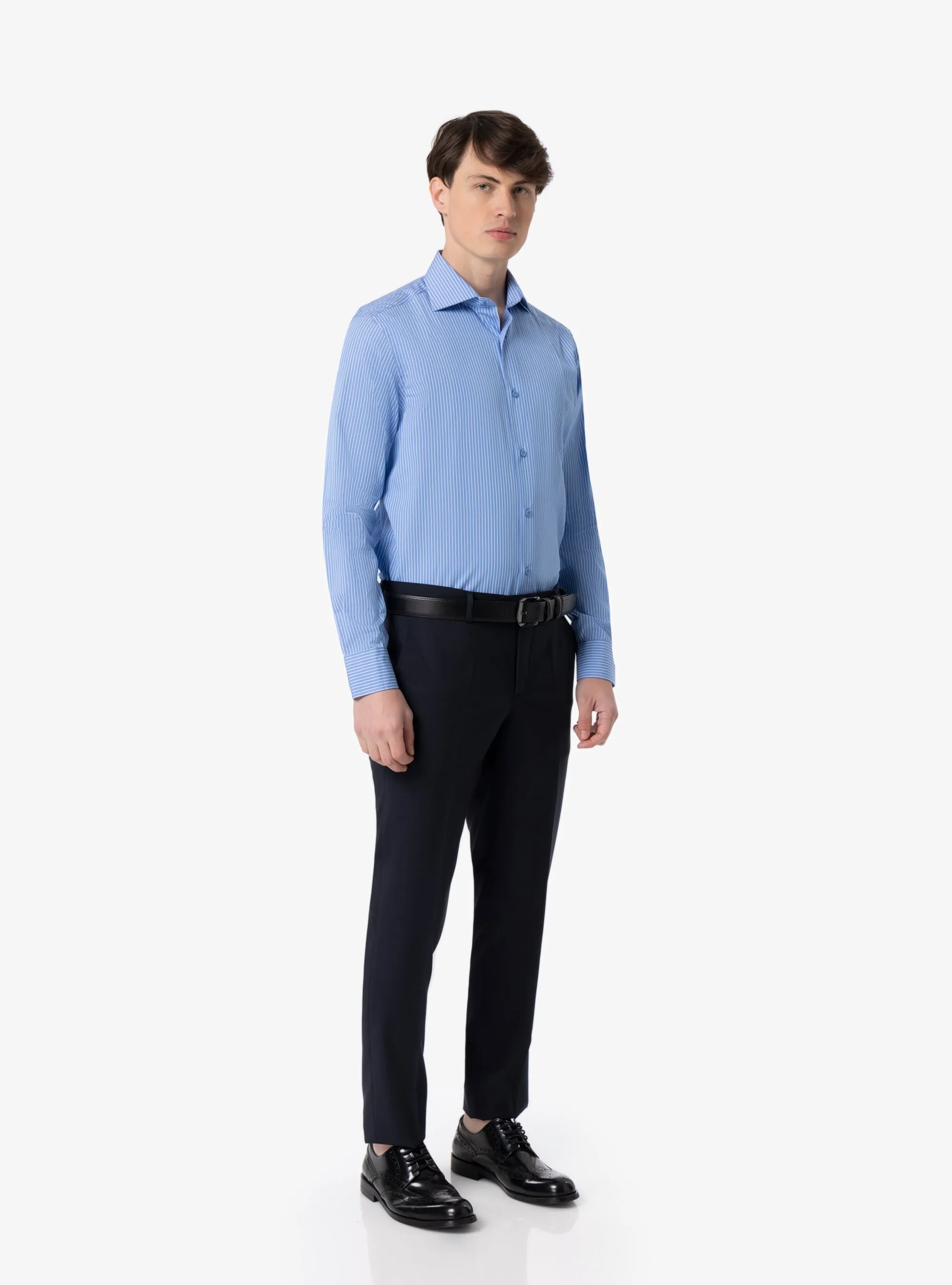 Camicia Regular collo francese in cotone - Pura Eleganza