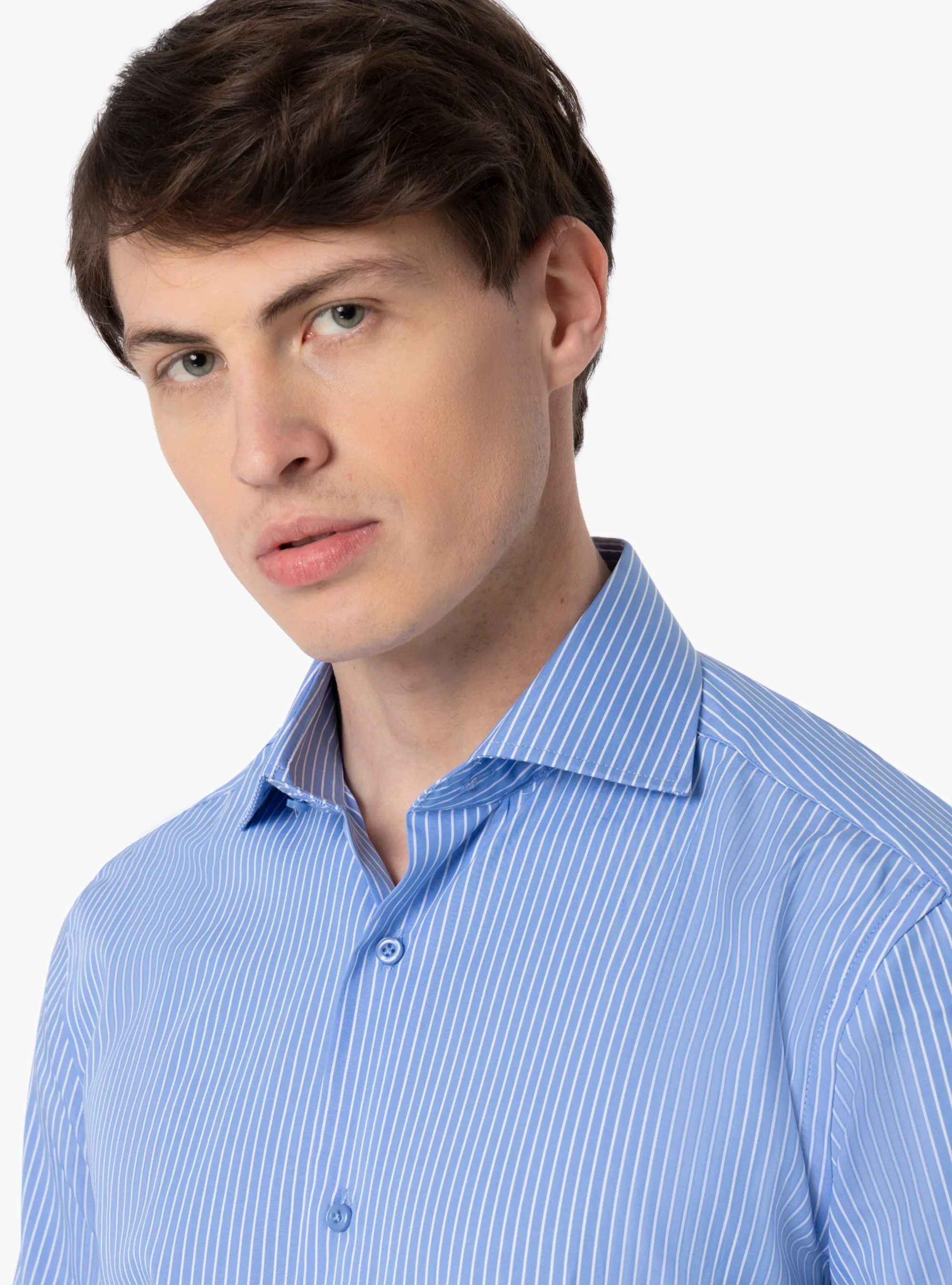 Camicia Regular collo francese in cotone - Pura Eleganza